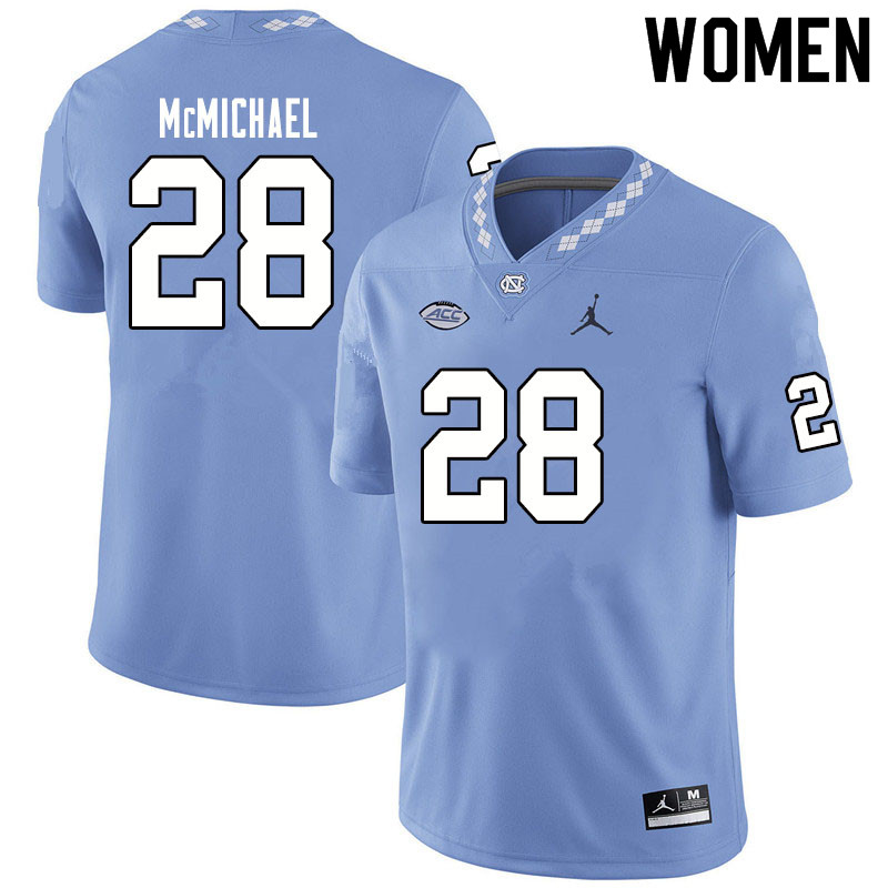 Jordan Brand Women #28 Kyler McMichael North Carolina Tar Heels College Football Jerseys Sale-Blue